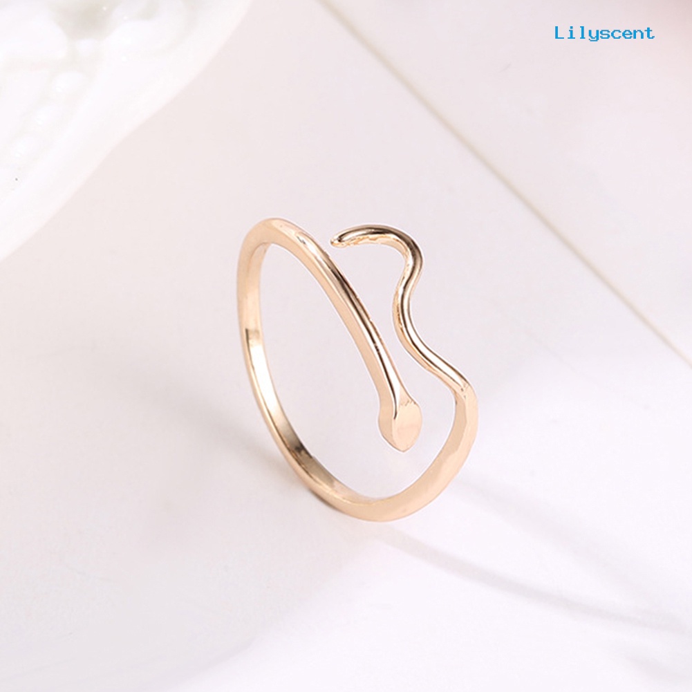 [LS] Fashion Adjustable Gelombang Air Riak Wanita Jari Cincin Pesta Jewewlry Dekorasi Hadiah