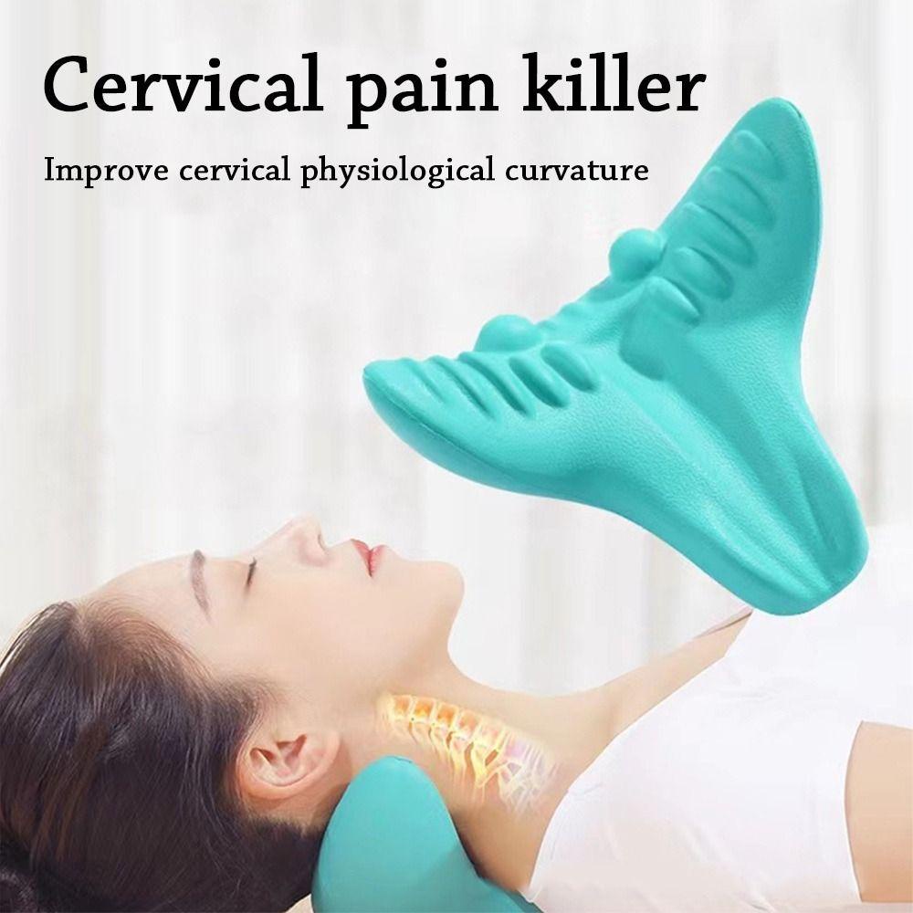 Neck Shoulder Stretcher Relaxer Cervical Chiropractic Traction Device Pillow For Pain Relief Cervical Spine Alignment Improve Sleeping