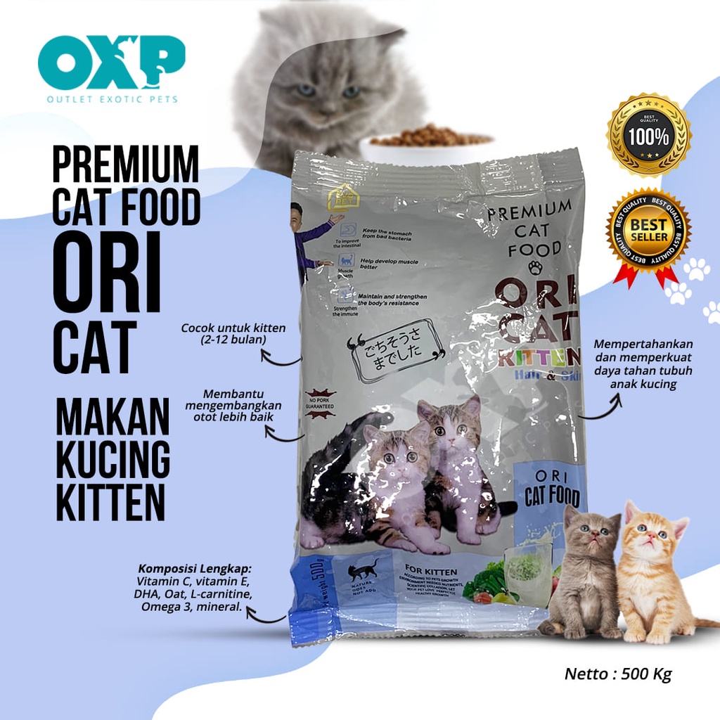 Ori Cat Food Kitten Premium Makanan Kucing Ori Cat Kitten 500g