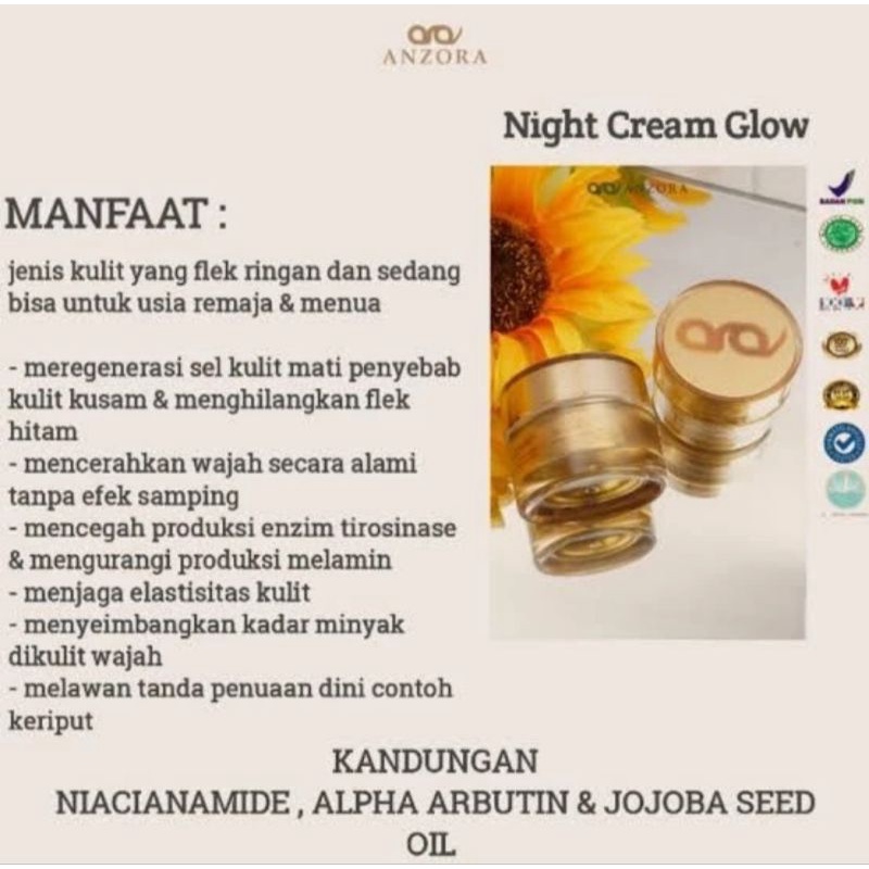 NIGHT CREAM ANZORA KLINIK / BPOM