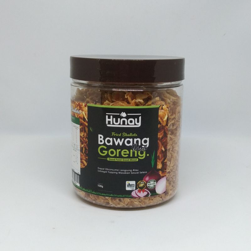 

Bawang Merah goreng Hunay Toples 150 gram | 100% tanpa bahan pengawet, kualitas premium dan Halal