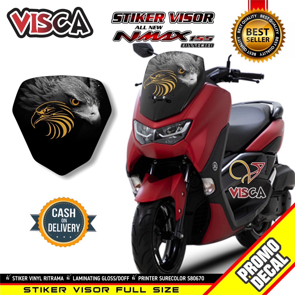 Stiker Visor Nmax Variasi 2022 Stiker Motor Nmax Stiker Visor Nmax Eagle Eye