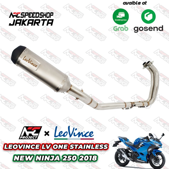 Knalpot Leovince Orizz Stainless Header Stainless Arc Ninja 250Fi 2018 #Original