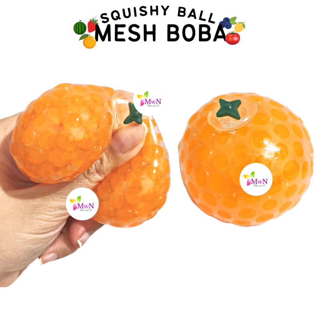 MWN Mainan Mesh BOBA Squishy Diameter 6 cm / Bola Pencetan Anti Stress