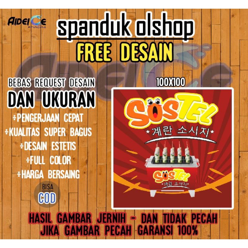 spanduk olshop / free desain, ukuran custom  / 1 hari jadi