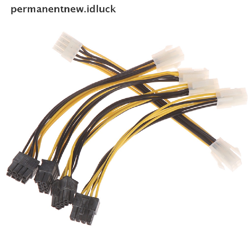 [luckypermanentnew] 5pcs ATX 4pin Male to 8pin Female EPS Kabel Power Adapter CPU Power Connector [ID]