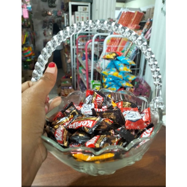 (COD) Toples kaca Cantik / Candy Basket Keranjang Kaca / Keranjang Permen / Toples Permen