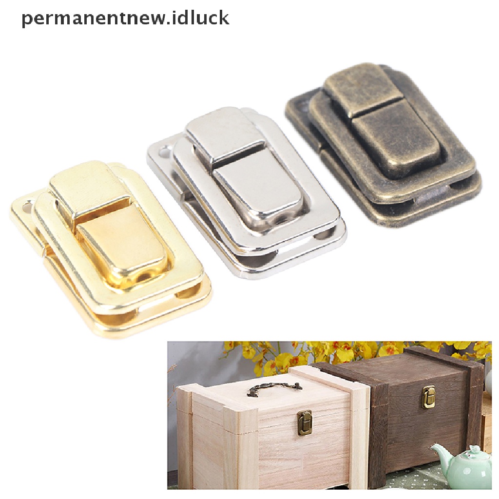 [luckypermanentnew] Small Wine Chest Case Gift Box Toggle Latch Koper Kunci Pengait Hardware [ID]