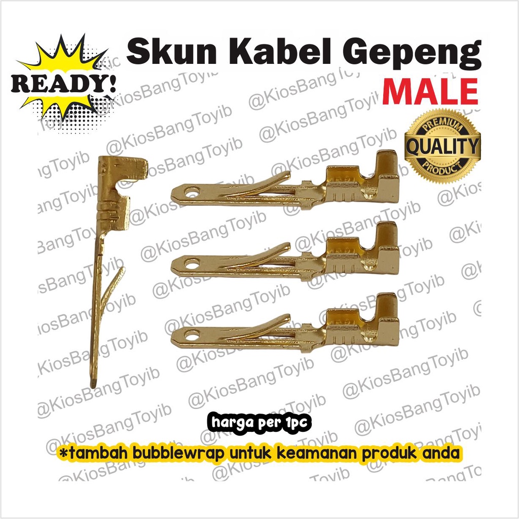 Skun Sekun Terminal Kabel Gepeng Kuningan Male Female Cowok Cewek