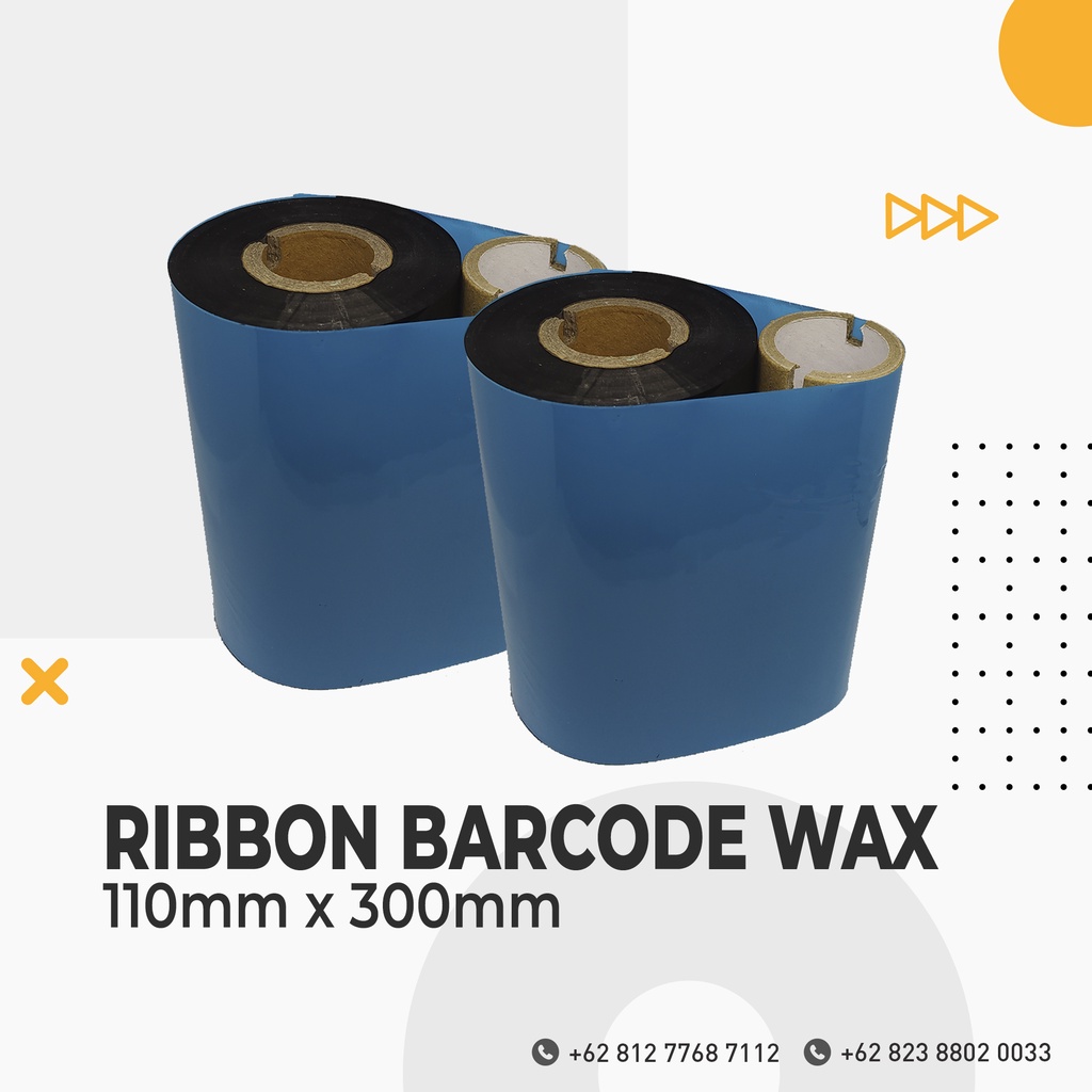 Ribbon Barcode Wax 110 x 300 M / 110mm x 300m / 110x300 & Ribbon Barcode wax 110X74MM