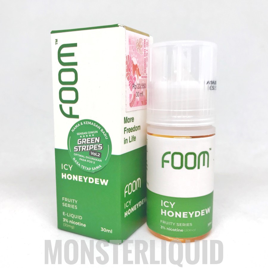 SALT FOOM ICY HONEYDEW GREEN STRIPES FOOM LAB 30MG 30ML