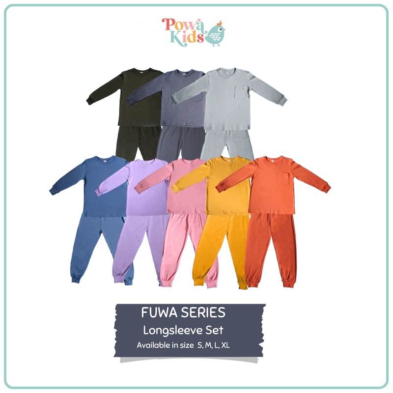 Powa Kids Fuwa Longsleeve Set | Baju Setelan Anak