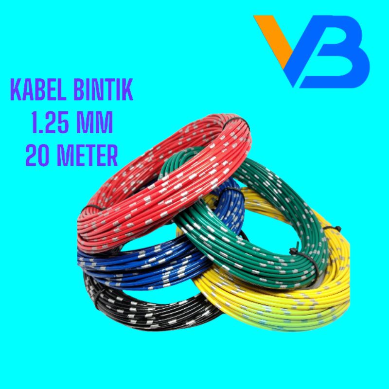 Kabel Bintik 1.25 Serabut Tembaga Kabel Motor Kabel Mobil