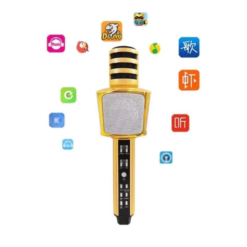 MICROPHONE BLUETOOTH SD-17 KARAOKE / PORTABLE WIRELESS BLUETOOTH - SUARA JERNIH ( COD )