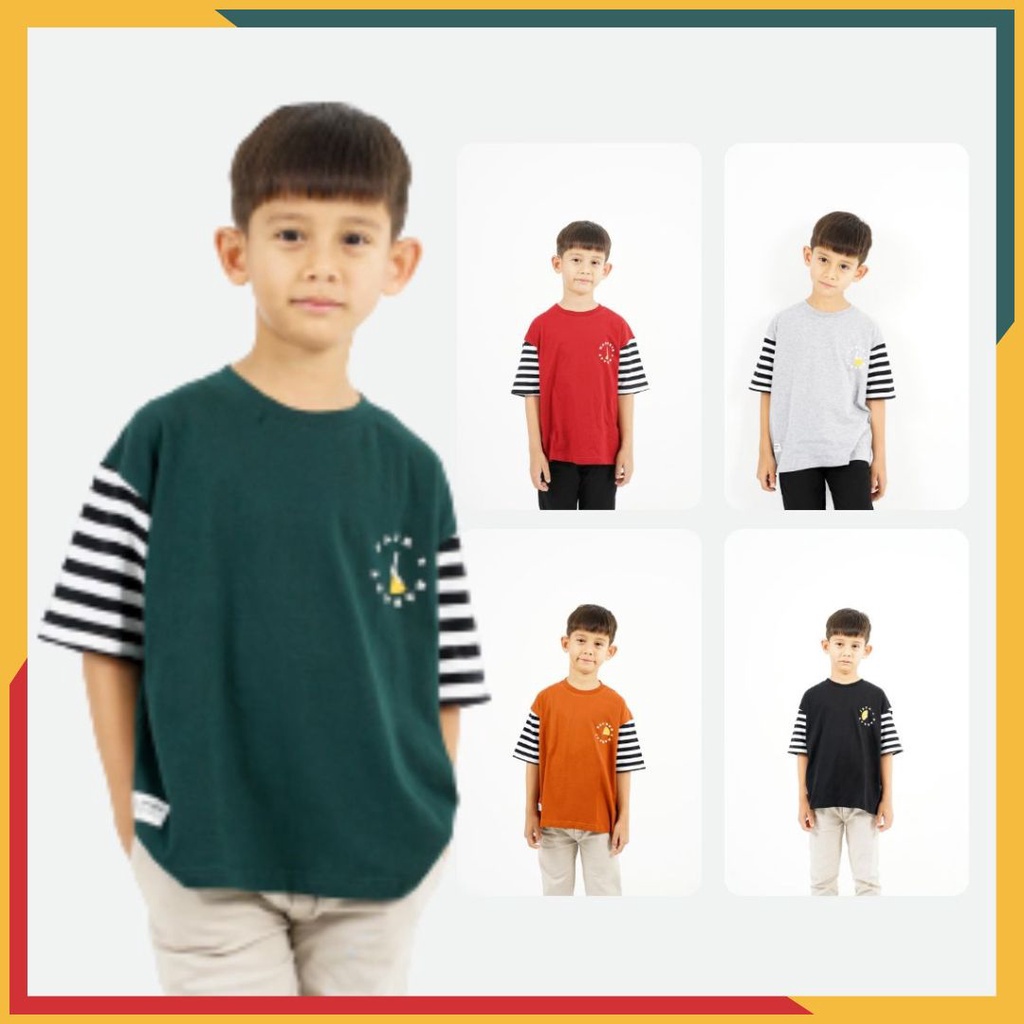 Baju Kaos Oversize Anak Laki Laki 3-12 Tahun Ammar Kids Lima Waktu Sholat Premium Kaus Islami Tangan