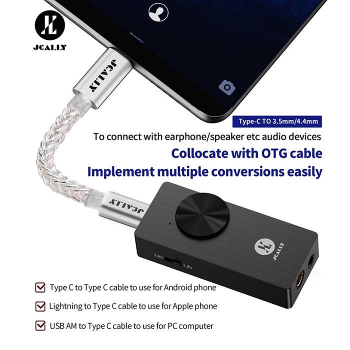 JCALLY AP10 Portable DAC Amplifier With Dual CS43131 Chip 3.5mm/4.4mm