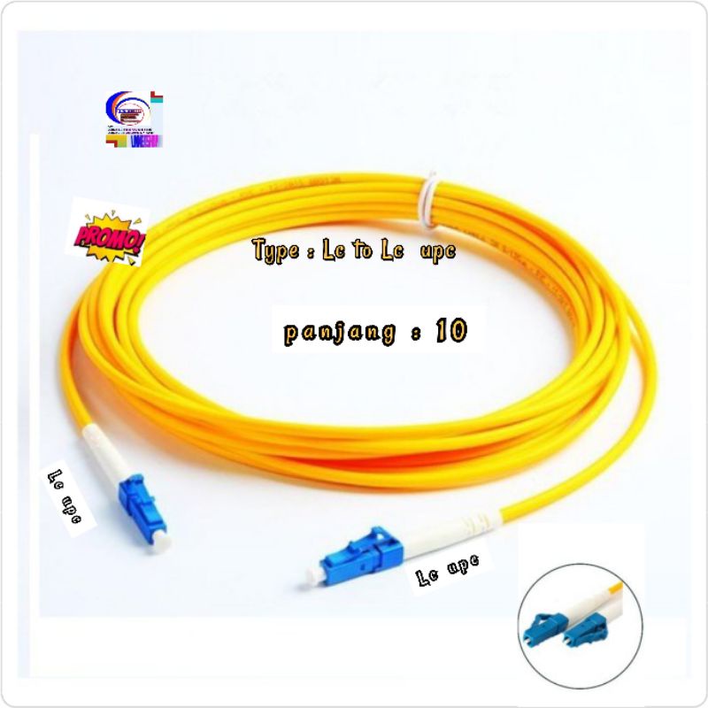 Patchcord Fiber Optik LC UPC to LC Upc Panjang 10 Meter