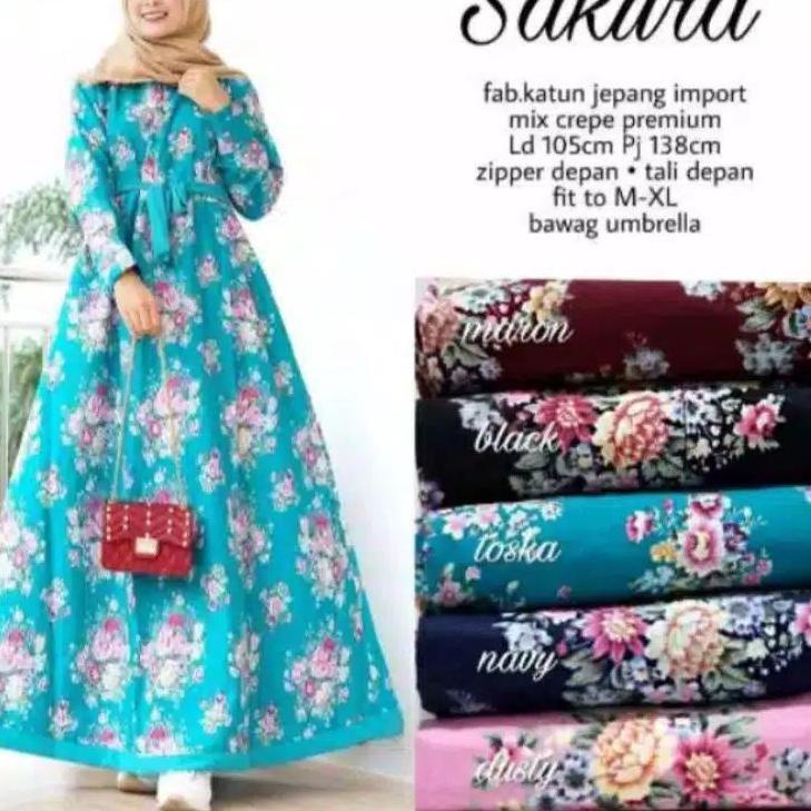 ⚡GROSIR⚡ Promo cuci gudang gamis Ania Maxy Sakura Busui Ibu Menyusui XL Fashion Muslim Syari Kekinia