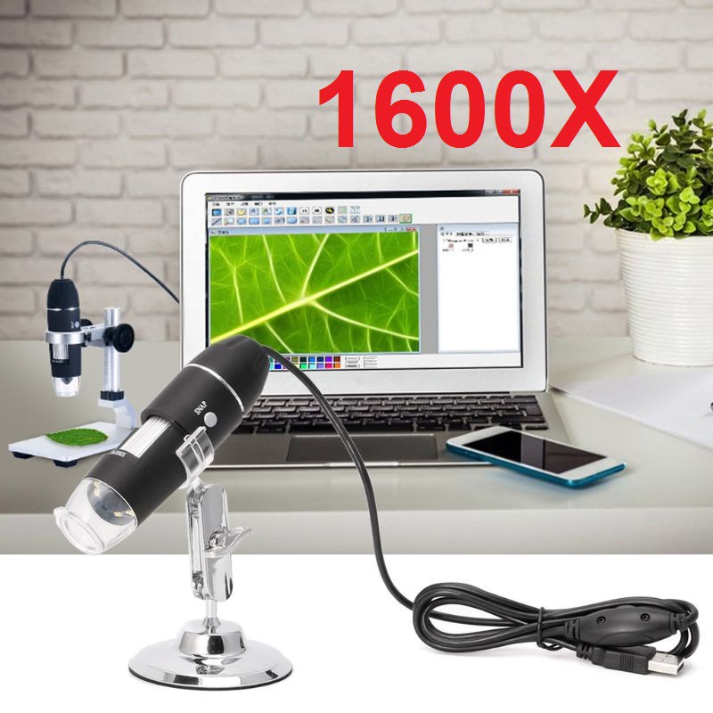 Microscope Mikroskop USB Digital Zoom Magnifier Monokuler Kamera Pembesar Elektronik Endoscope 1000X &amp; 1600X