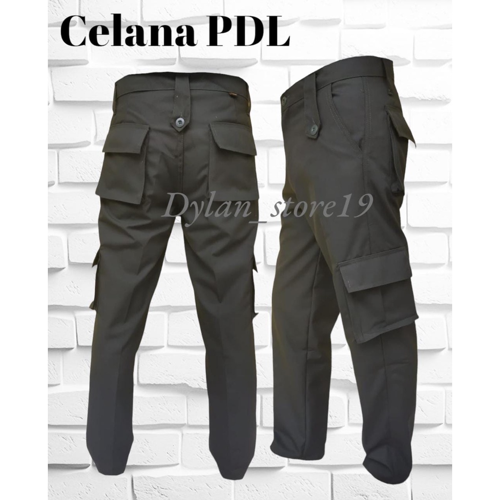 Celana PDL Warna coklat polisi/Celana Lapangan pramuka/Celana PDL