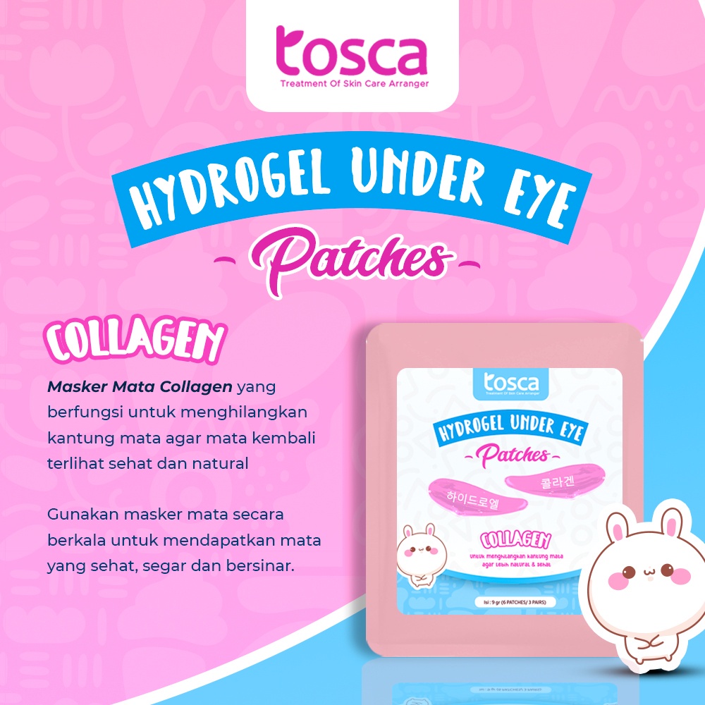 HYDROGEL UNDER EYE PATCHES Masker Mata Tosca Hydrogel Under Eye Patches Eye Mask Masker Anti Mata Panda untuk menghilangkan kantung mata dan juga kerutan mata