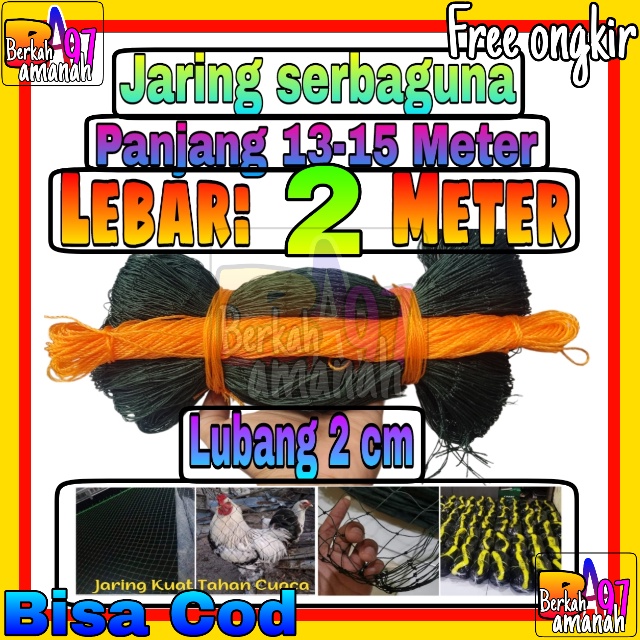 Jaring Pagar Ayam 2 meter / Jaring Lubang Kecil /Jaring Kandang /Jaring Burung / Jaring Taman