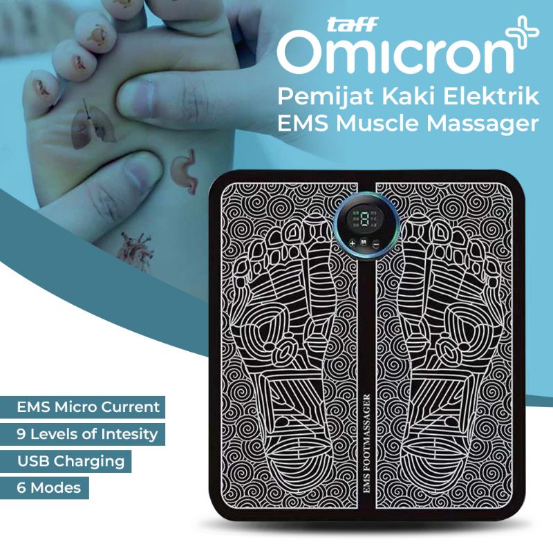 EMS FOOT MASSAGER MAT ALAT PIJAT TERAPI AKUPUNTUR KAKI ELEKTRIK USB CHARGER EMS