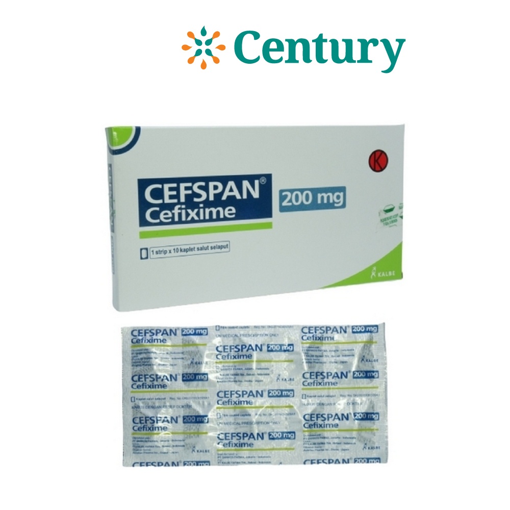 CEFSPAN 200 MG 1 STRIP @ 10 KAPLET SALUT SELAPUT