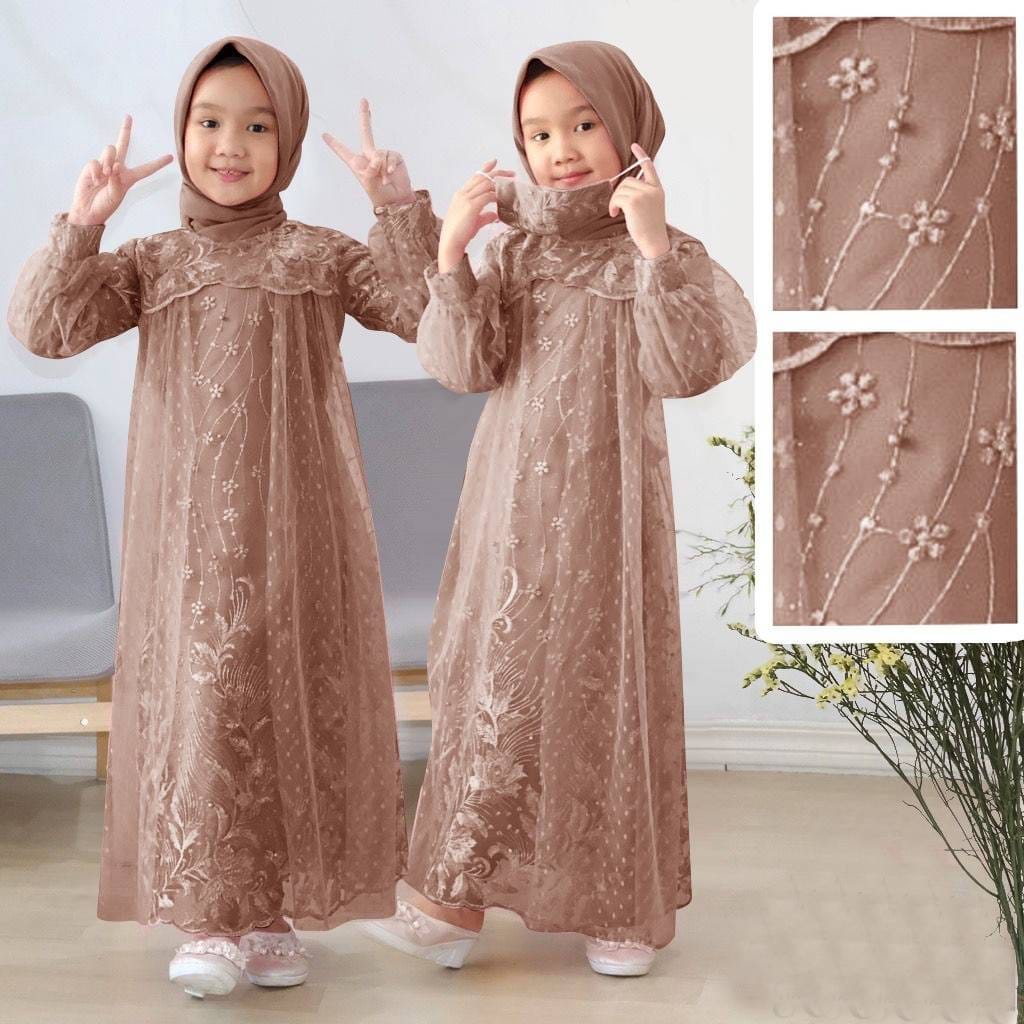 PCS MAXY LIANA KID BAHAN TILE MUTIARA KR FASHION BUSANA MUSLIM ANAK PEREMPUAN 4 UKURAN S M L XL