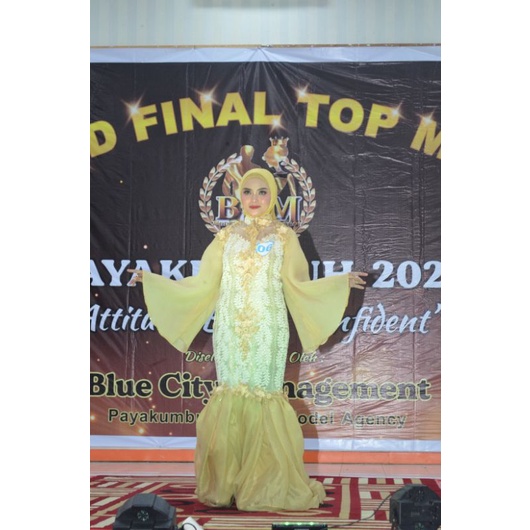 gaun duyung gold preloved