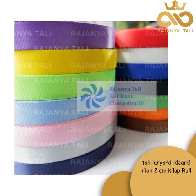 

SALE tali lanyard idcard nilon 2 cm kilap Roll