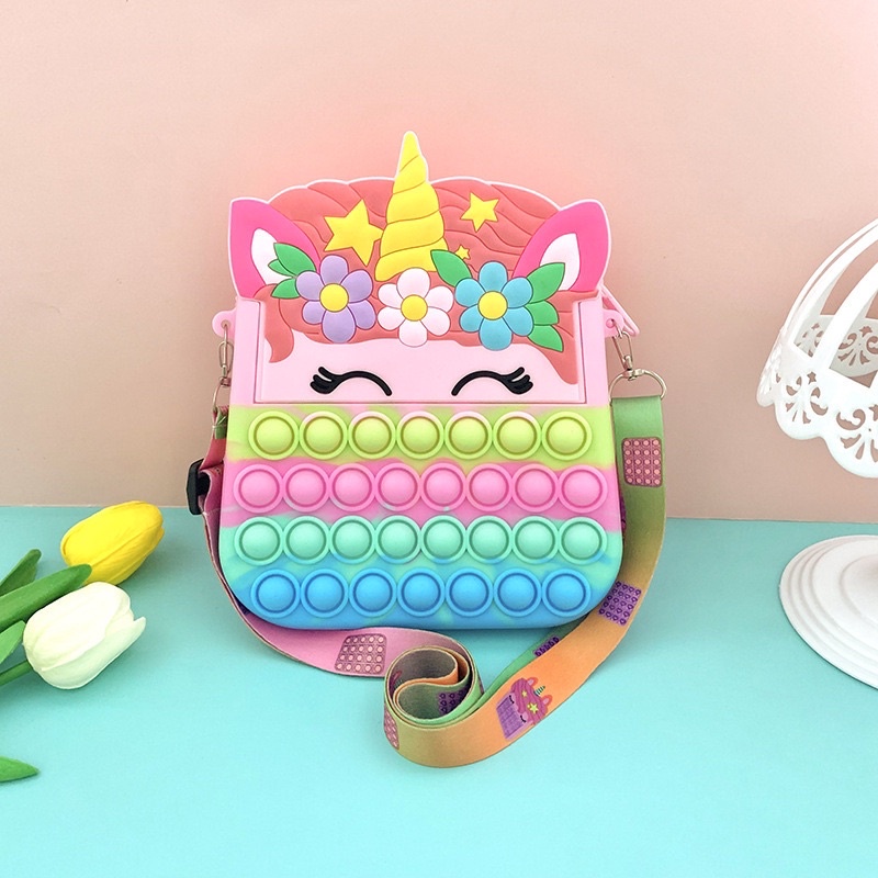 MSEUN TAS SELEMPANG POP IT UNICORN BESAR