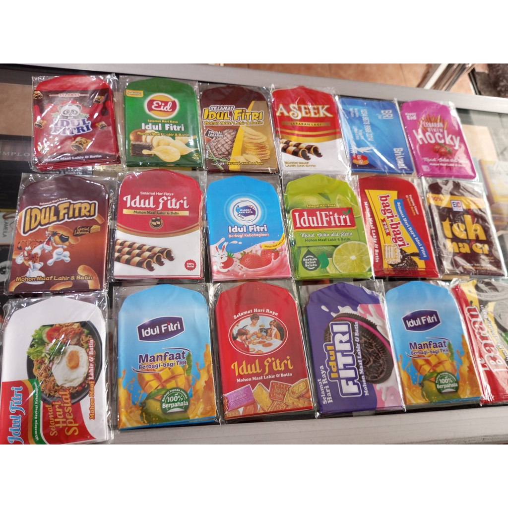 

TERMURAH Amplop Snack amplop lebaran motif snack ISI (10 LEMBAR) ukuran 7x11cm