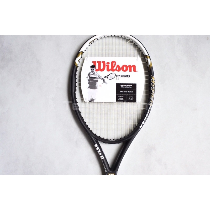 Terbaru Raket Tenis Wilson Hyper Hammer 5.3 Black White 2023/ Tennis Racket Wilson Hyper Hammer