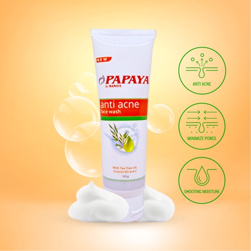 Mamaya Papaya Anti Acne Face Wash - 100gr