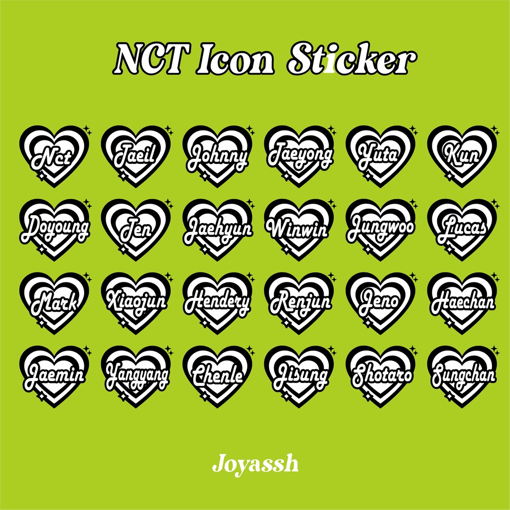 NCT ICON STICKER DECO LIGHTSTICK