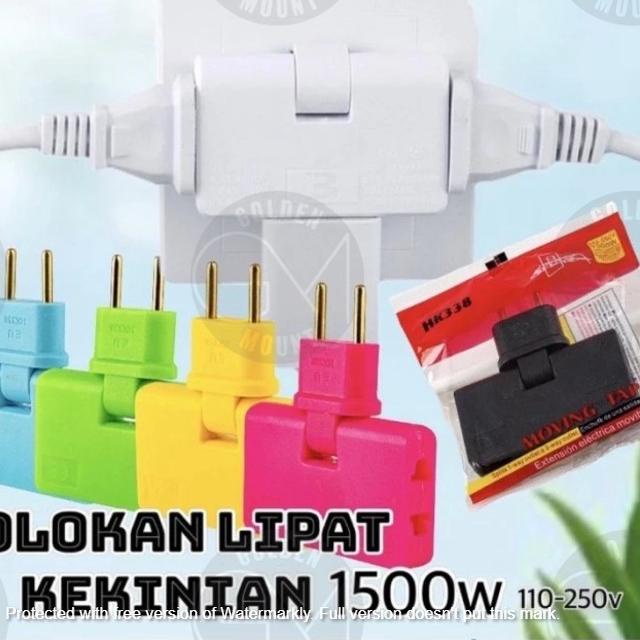 ZAF422 Stop Kontak Lipat 3in1 / Colokan Listrik Lipat |||