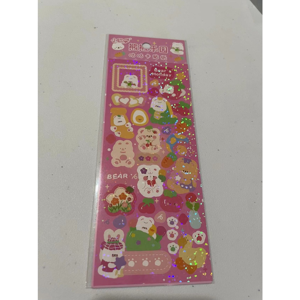 Sticker Hologram Ala Anak Korea / Sticker Lucu Aneka Karakter A-32