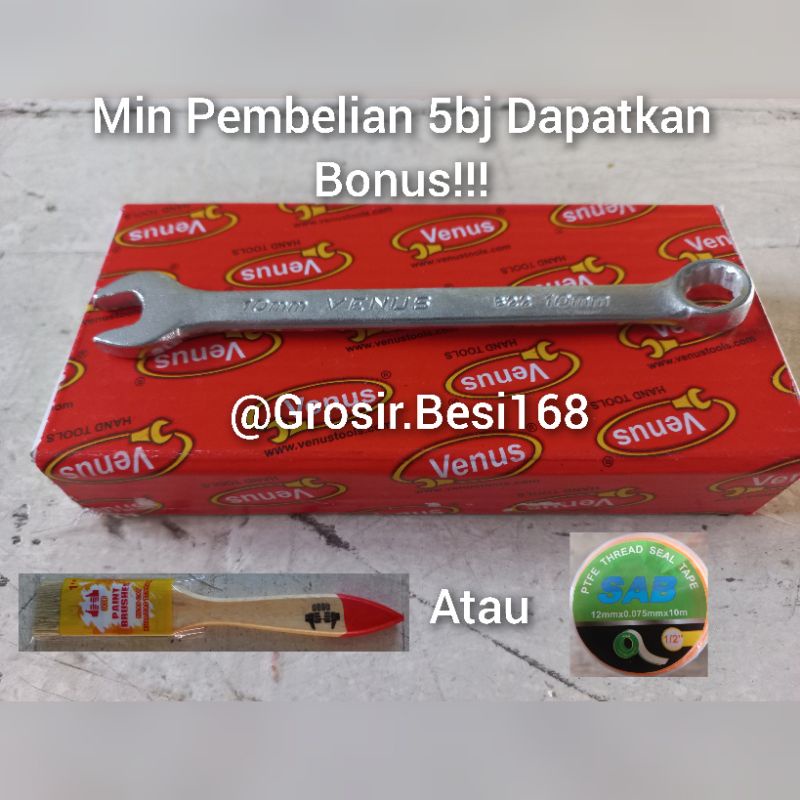VENUS Kunci Ring Pas 10 mm Chrome Kuat Anti Karat ORIGINAL
