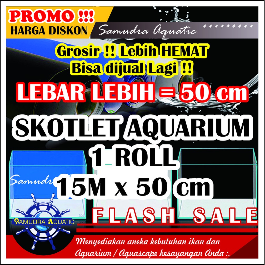 Background Aquarium GROSIR 1 ROLL (15 m x 50 cm) Aquascape PROMO!, Stiker Skotlet Aquarium Aquascape GRATIS PACKING KARDUS