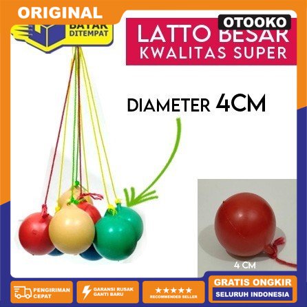 Mainan Latto Latto Lato Lato Tek Tek Etek Etek lotto lotto 4cm Cerah