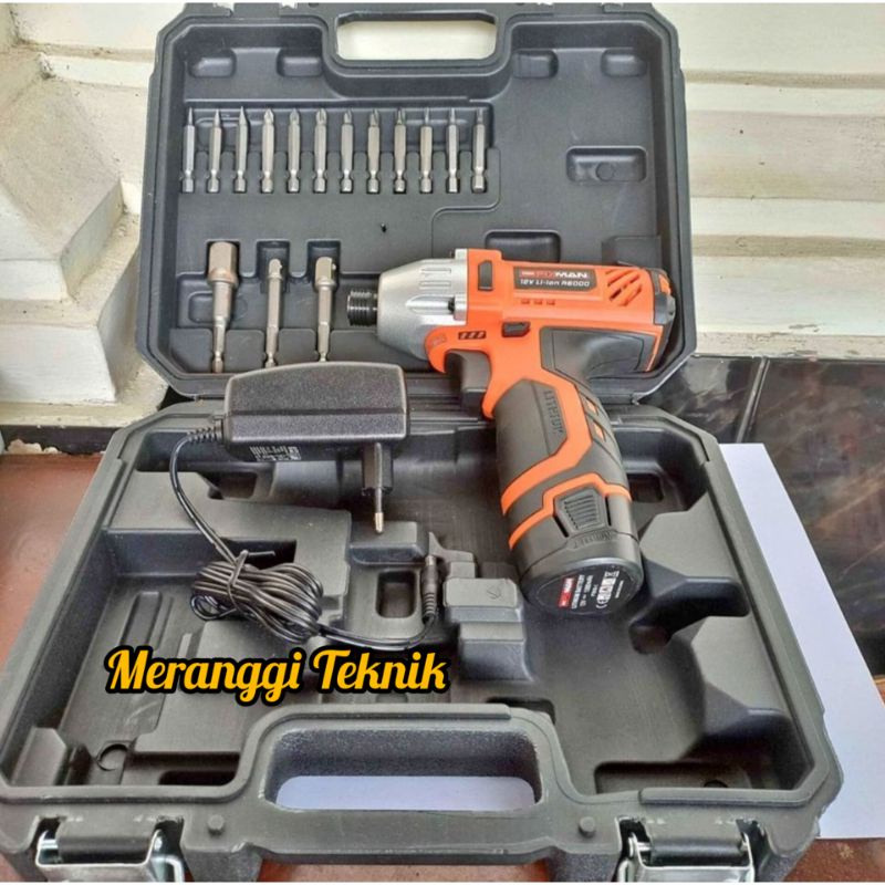id410 Impact driver cordless 12 volt fixman R6000 R 6000 fullset
