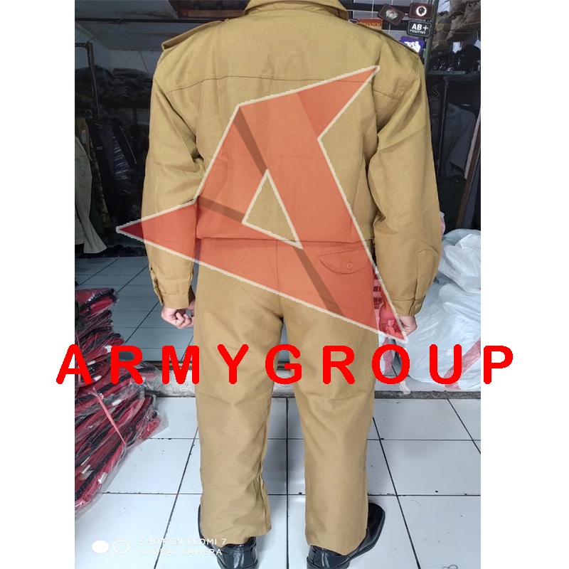 seragam pns lengan panjang pns pria khaki tua khaki muda pns pemda seragam dinas baju dinas seragam 