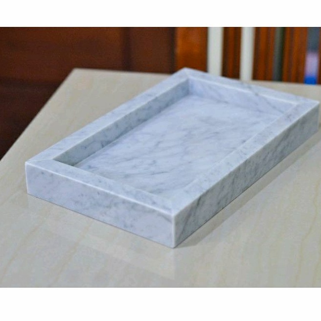 Jual Nampan Marmer Carrara X Cm Tebal Tatakan Original White Marble Tray Italia Shopee