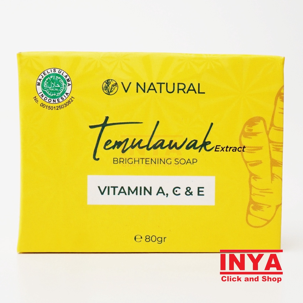 NATURAL TEMULAWAK EXTRACT BRIGHTENING SOAP 80gr - Sabun Muka