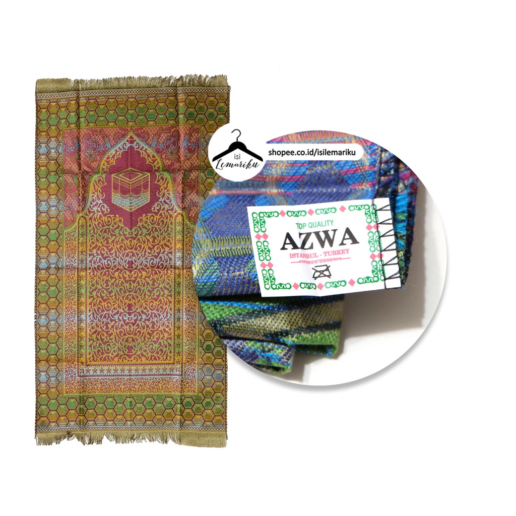 Sajadah Oleh Oleh Haji Halus Tipis &amp; Ringan AEN/AZWA 55x100cm