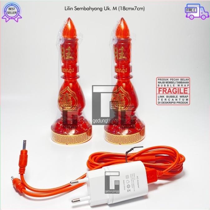 Lilin Lampu Altar Meja Sembahyang Buddha Led Elektrik Listrik Baterai