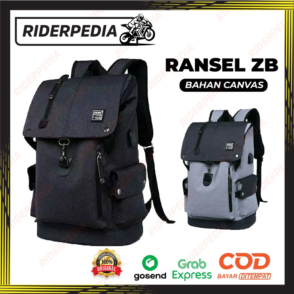 Tas RANSEL PRIA ZB RDN 069 Backpack Punggung Laki Klasik Brand Distro Pria Raindoz Kanvas Bandung Cl