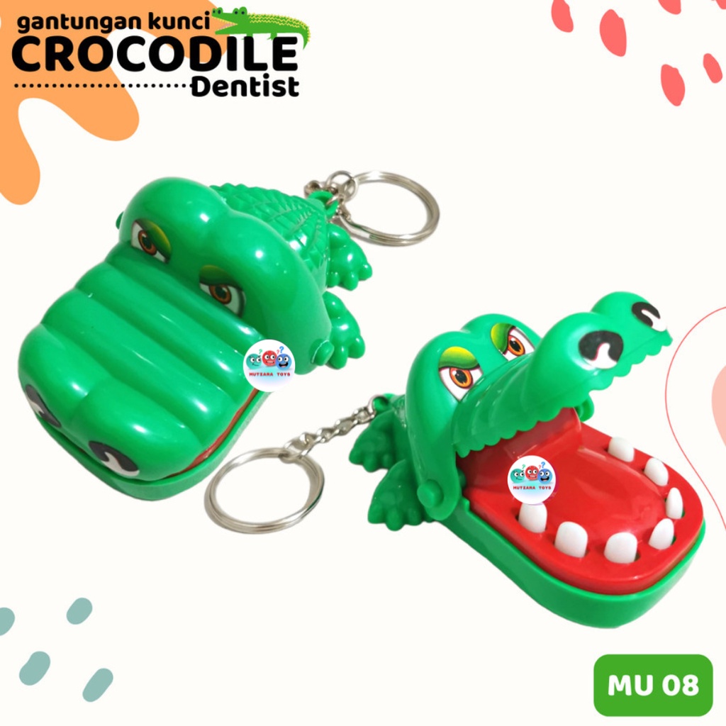 MUTIARATOYS Mainan Gantungan Kunci Crocodile Dentist Game Mini MU08