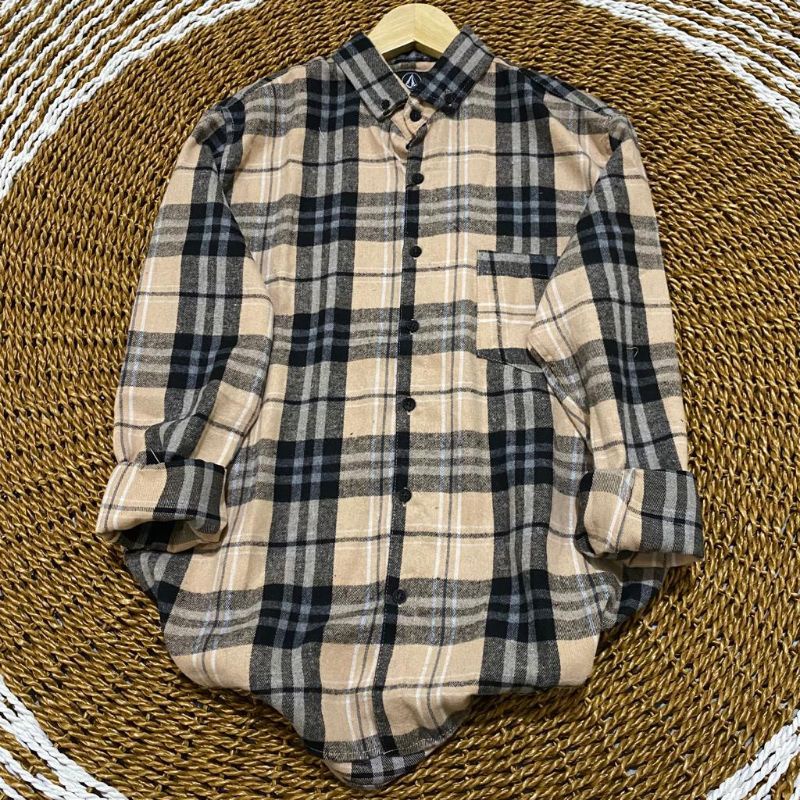 kemeja flanel lengan panjang remaja bestseller-Premium klop